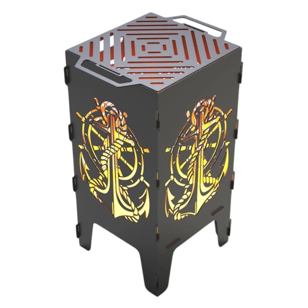 Мангал-барбекю Carino Якір розбірний 470х380х753 мм, метал 3 мм без покриття