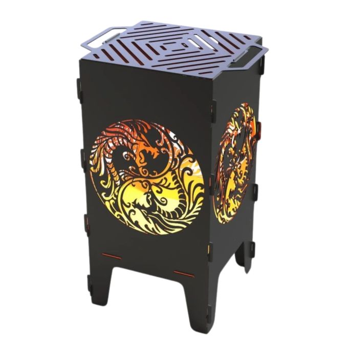 Мангал-барбекю Carino Інь і Янь розбірний 470х380х753 мм, метал 3 мм без покриття