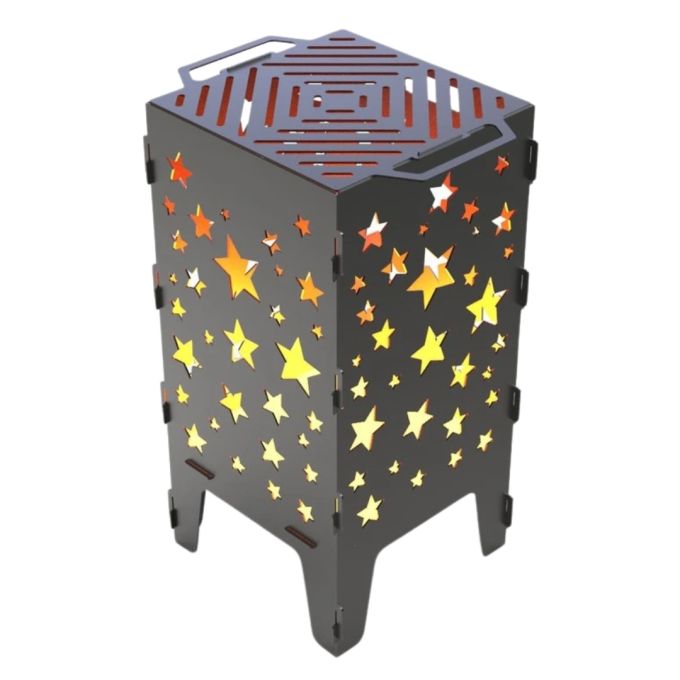 Мангал-барбекю Carino Зірки розбірний 470х380х753 мм, метал 3 мм без покриття