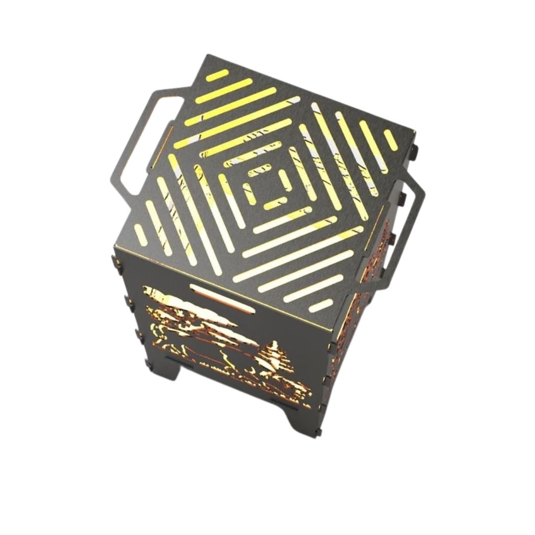 Мангал-барбекю Carino Бізон Зубр розбірний 470х380х753 мм, метал 3 мм без покриття