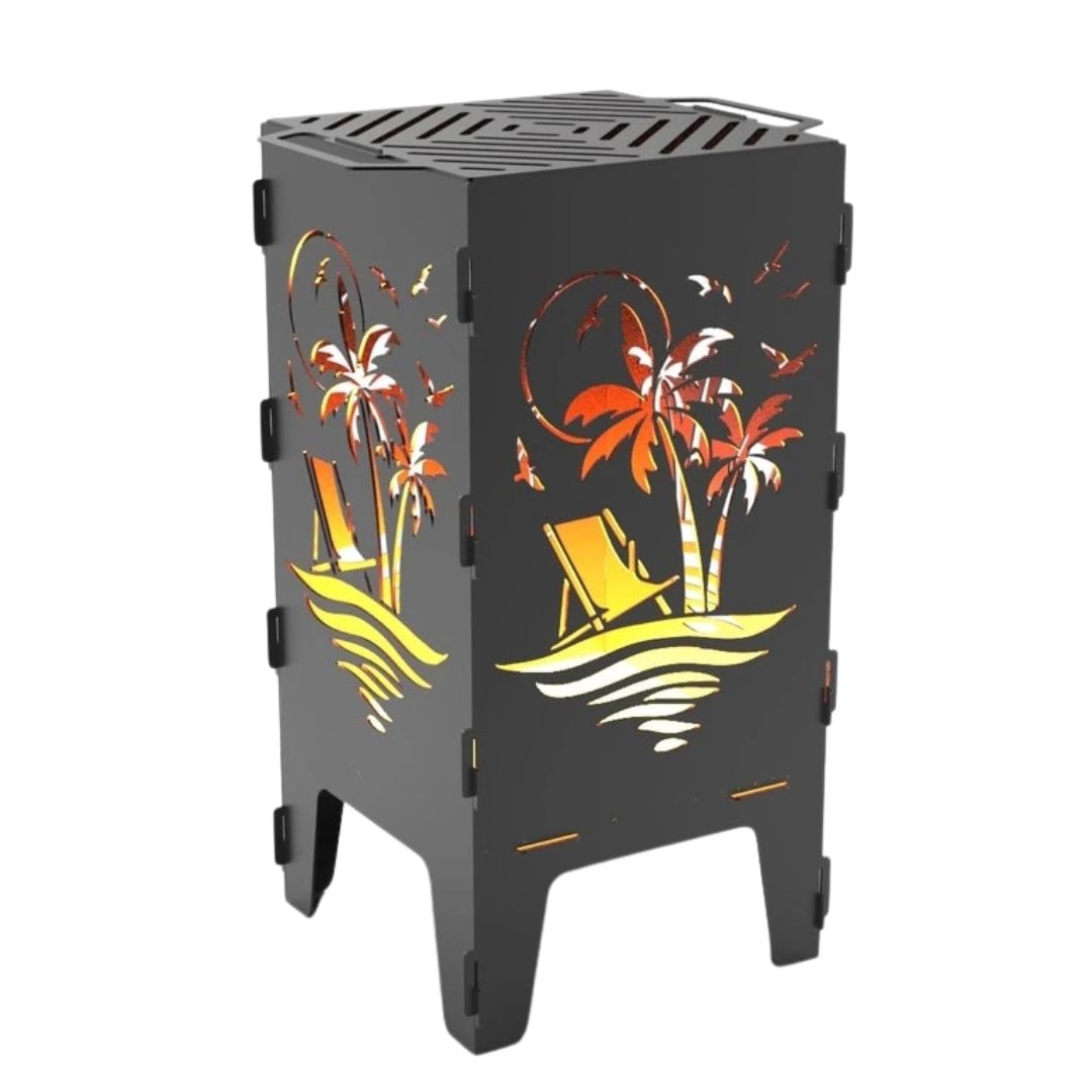 Мангал-барбекю Carino Пальма розбірний 470х380х753 мм, метал 3 мм без покриття