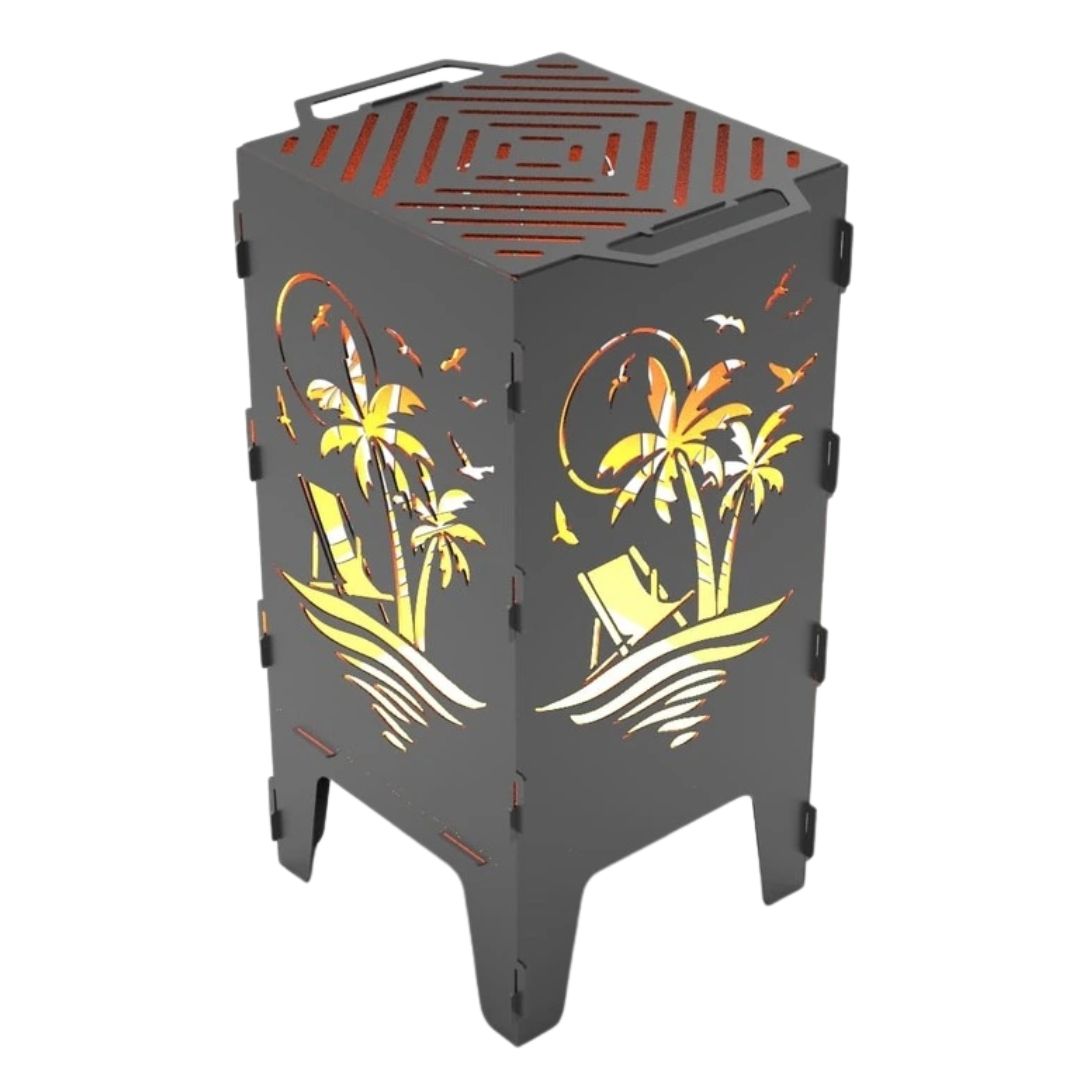 Мангал-барбекю Carino Пальма розбірний 470х380х753 мм, метал 3 мм без покриття