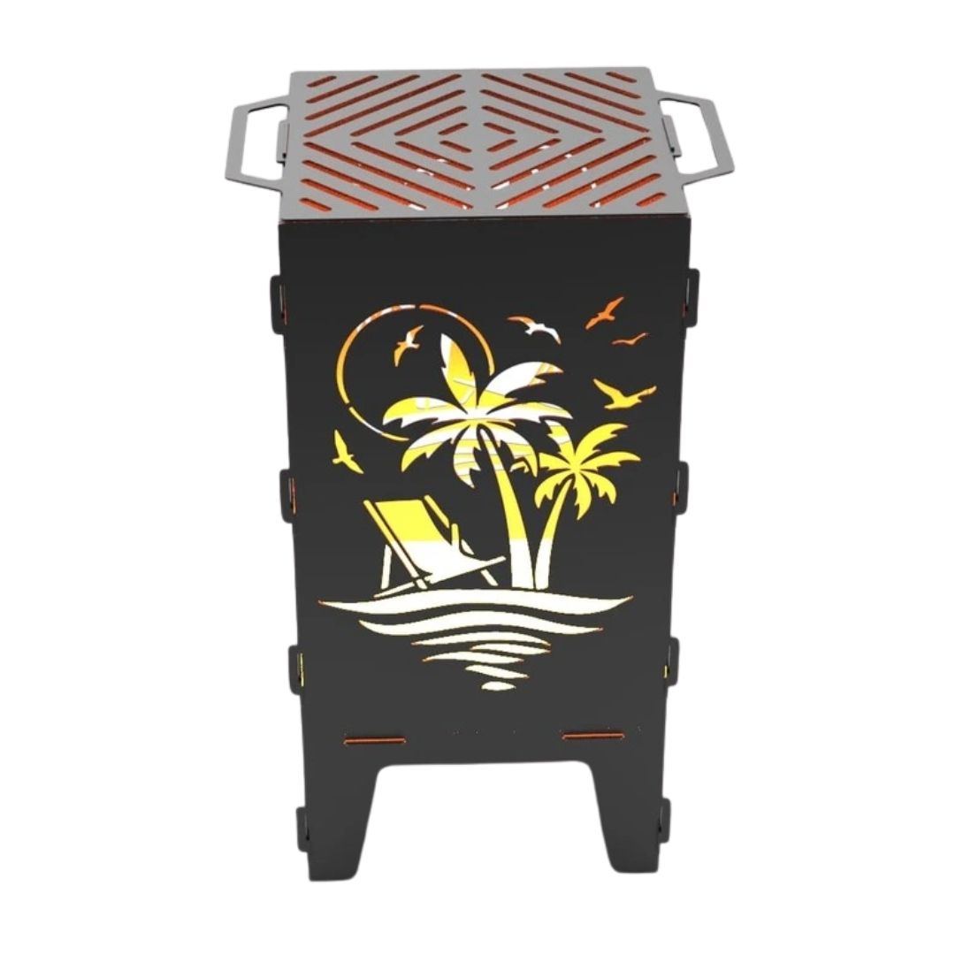 Мангал-барбекю Carino Пальма розбірний 470х380х753 мм, метал 3 мм без покриття